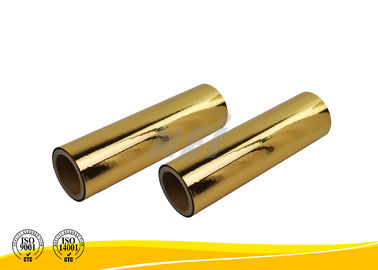 Phim Polyester nhiệt kim loại màu vàng, phim Mylar phản xạ 3000Mm Chiều dài