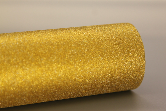 Chống nhiệt lên đến 120 độ C Glitter Lamination Film Ánh dính dựa trên nước Shimmers với ánh sáng vàng như cát